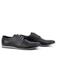 Olivier Buty męskie skórzane eleganckie 276LU czarne. Kolor: czarny. Materiał: skóra. Styl: elegancki