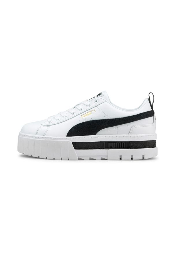 Puma Buty Mayze Lth 38198301. Zapięcie: sznurówki. Kolor: czarny, żółty, wielokolorowy. Materiał: guma, syntetyk, materiał. Szerokość cholewki: normalna. Sport: turystyka piesza