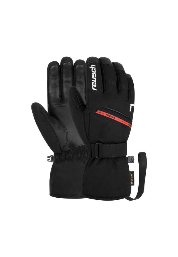 Rękawice narciarskie unisex Reusch Morris Gore-Tex kozia skóra wodoodporne. Kolor: czerwony, wielokolorowy, szary. Materiał: skóra. Technologia: Gore-Tex. Sport: narciarstwo