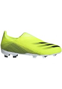Adidas - Buty piłkarskie adidas X Ghosted.3 Ll Fg Jr FW6978 żółte wielokolorowe. Okazja: na co dzień. Kolor: wielokolorowy. Materiał: dzianina, włókno. Szerokość cholewki: normalna. Sport: piłka nożna #3