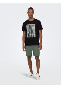 Only & Sons T-Shirt 22026378 Czarny Regular Fit. Kolor: czarny. Materiał: bawełna #3