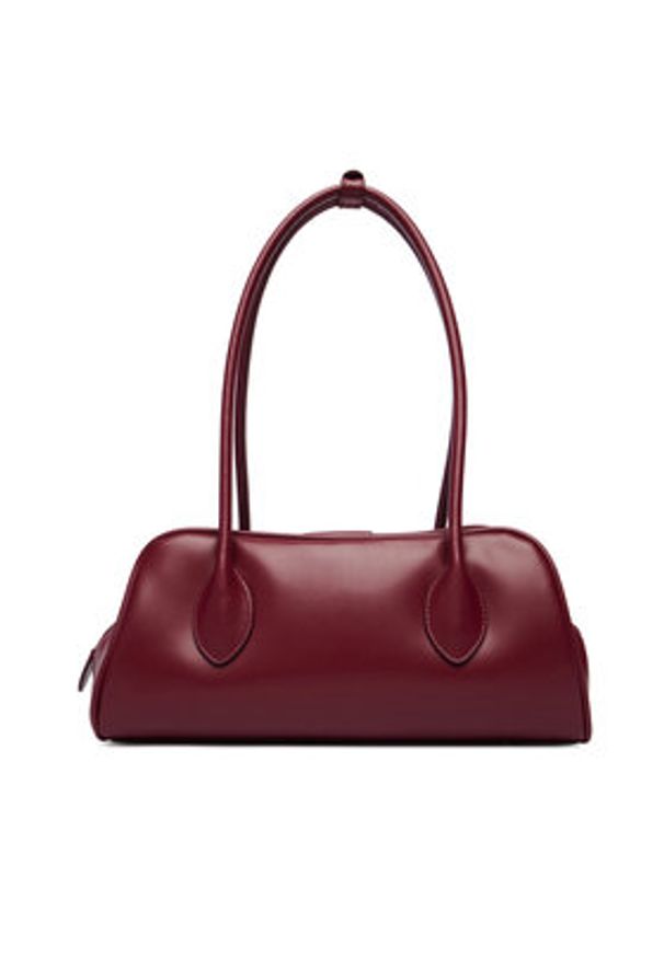 Calvin Klein Torebka Emblem Trio Shoulder Bag LV04F3369G Bordowy. Kolor: czerwony. Materiał: skórzane