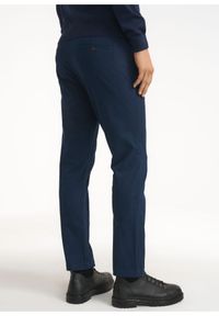 Ochnik - Granatowe spodnie męskie. Kolor: niebieski. Materiał: bawełna #3