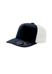 ATLANTIS - Rekordowa Czapka Trucker 5 Z Panelem Środkowym. Kolor: niebieski