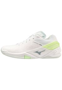 Buty halowe Mizuno Wave Stealth Neo. Kolor: wielokolorowy, biały, zielony. Model: Mizuno Wave. Sport: piłka ręczna #1