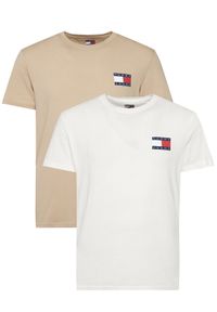 Tommy Jeans Komplet 2 t-shirtów Ess Flag DM0DM22143 Kolorowy Slim Fit. Materiał: bawełna. Wzór: kolorowy