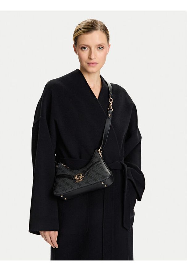 Guess Torebka Dea Mini HWSG79 93730 Czarny. Kolor: czarny. Materiał: skórzane