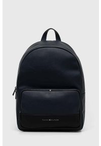 TOMMY HILFIGER - Tommy Hilfiger plecak męski kolor granatowy duży gładki. Kolor: niebieski. Wzór: gładki #1