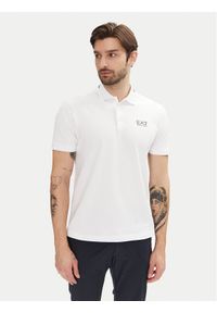 EA7 Emporio Armani Polo 7M000184 AF13511 U0002 Biały Slim Fit. Typ kołnierza: polo. Kolor: biały. Materiał: bawełna