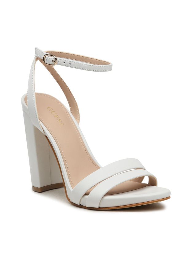 Sandały Guess Fynlee FL6FYN LEA03 WHITE. Kolor: biały. Materiał: skóra