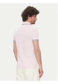 TOMMY HILFIGER - Tommy Hilfiger Polo MW0MW39993 Różowy Slim Fit. Typ kołnierza: polo. Kolor: różowy. Materiał: bawełna #2