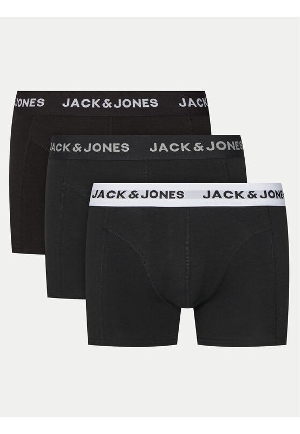 Jack & Jones - Jack&Jones Komplet 3 par bokserek Solid 12254363 Czarny. Kolor: czarny. Materiał: bawełna