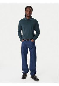Calvin Klein Polo LV040EM909 Zielony Regular Fit. Typ kołnierza: polo. Kolor: zielony. Materiał: bawełna #4