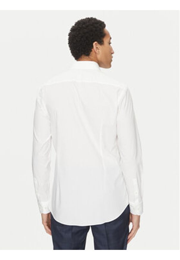 BOSS Koszula Hank 50532804 Biały Slim Fit. Kolor: biały. Materiał: bawełna