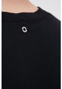 Liu Jo Sweter z domieszką wełny męski kolor czarny. Okazja: na co dzień. Kolor: czarny. Materiał: wełna. Styl: casual