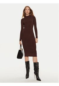 Marciano Guess Sukienka dzianinowa 4BGK45 5036Z Brązowy Regular Fit. Kolor: brązowy. Materiał: wiskoza #4