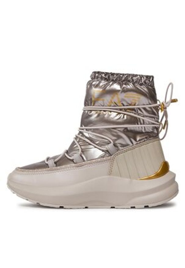 EA7 Emporio Armani Śniegowce X8M002 XK230 S912 Srebrny. Kolor: srebrny. Materiał: skóra