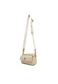 TOMMY HILFIGER - Tommy Hilfiger Torebka DISTINCT CAMERA BAG AW0AW17455 Beżowy. Kolor: beżowy. Materiał: skórzane