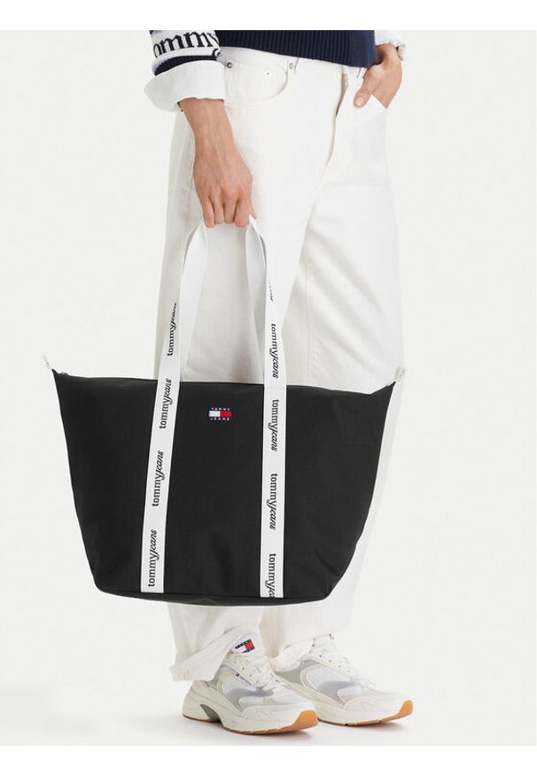 TOMMY HILFIGER - Tommy Hilfiger Torebka Tjw Ess Daily Tote AW0AW18461 Czarny. Kolor: czarny