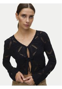 Vero Moda Kardigan Lola 10337188 Czarny Regular Fit. Kolor: czarny. Materiał: bawełna #3