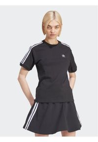 Adidas - adidas T-Shirt 3-Stripes IU2420 Czarny Regular Fit. Kolor: czarny. Materiał: bawełna