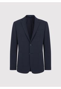 Pako Lorente - PAKO LORENTE - Granatowa dzianinowa marynarka męska. Okazja: na co dzień. Kolor: niebieski. Materiał: dzianina. Sezon: wiosna. Styl: casual