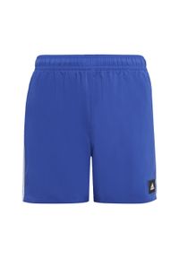 Adidas - 3-Stripes Swim Shorts. Kolor: wielokolorowy, niebieski, biały. Materiał: materiał #1