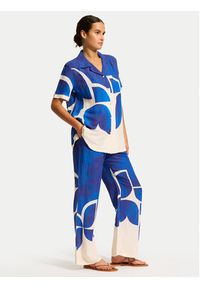 Seafolly Spodnie materiałowe 55456-PA Niebieski. Kolor: niebieski. Materiał: wiskoza #4