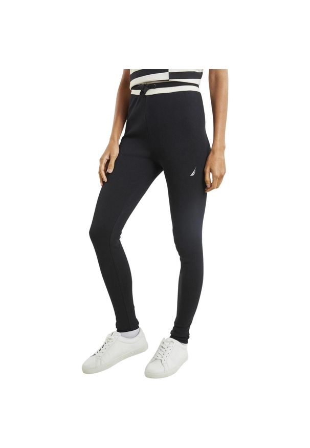 Legginsy Damskie Nautica Pasadena. Kolor: czarny. Materiał: materiał