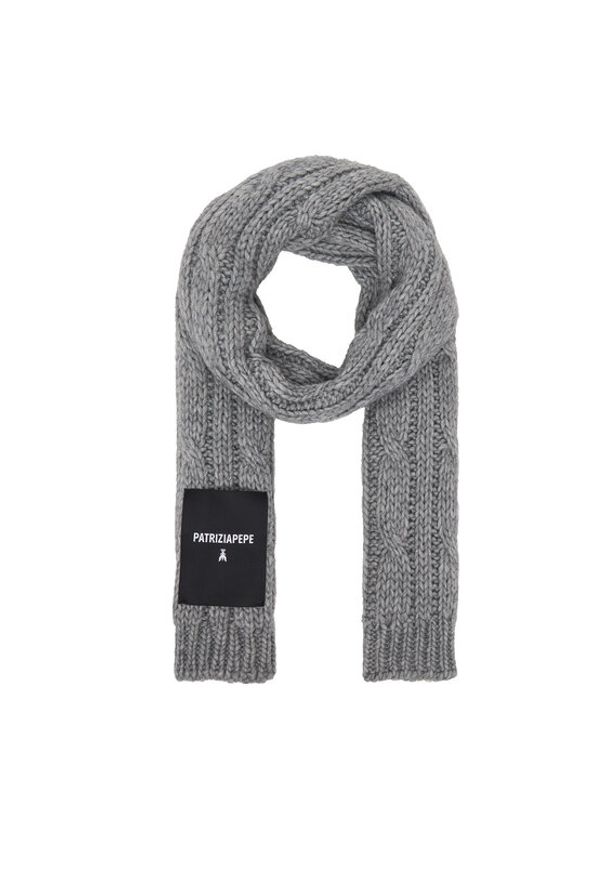 Patrizia Pepe Szalik 2FA068/K237-S238 Szary. Kolor: szary. Materiał: materiał