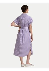 Polo Ralph Lauren Sukienka koszulowa 211959911002 Fioletowy Regular Fit. Typ kołnierza: polo. Kolor: fioletowy. Materiał: bawełna. Typ sukienki: koszulowe