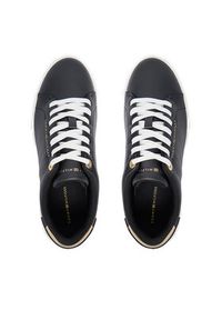 TOMMY HILFIGER - Tommy Hilfiger Sneakersy Essential Chic Court Sneaker FW0FW09019 Czarny. Kolor: czarny. Materiał: skóra #3
