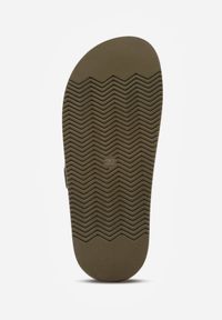 Born2be - Zielone Klapki z Paskami i Kwadratową Sprzączką Olyndar. Okazja: na co dzień. Kolor: zielony. Materiał: jeans. Sezon: lato. Styl: casual #7