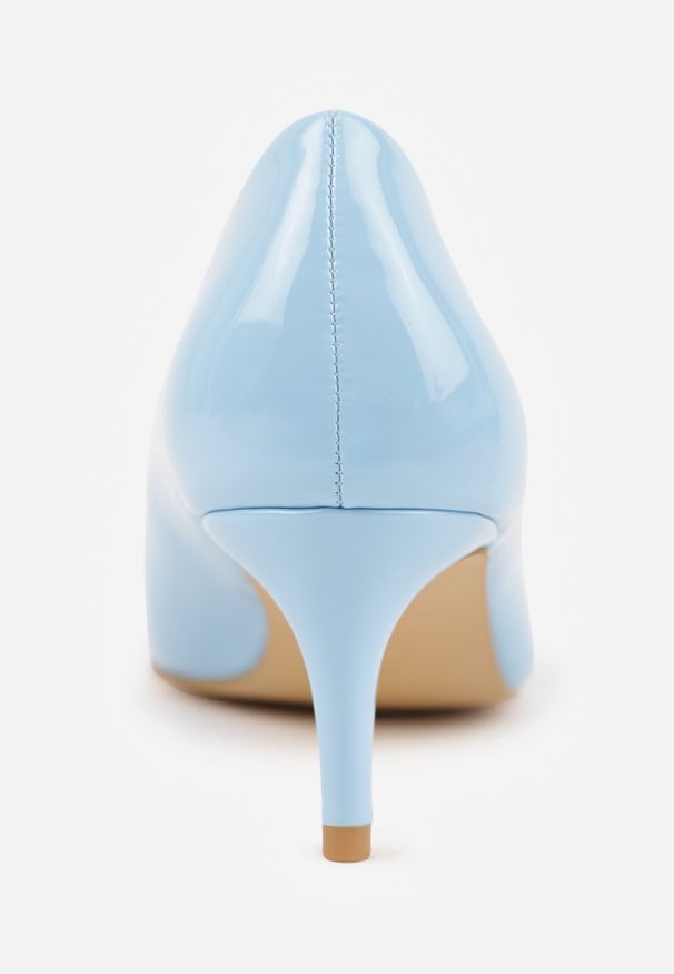 Born2be - Niebieskie Klasyczne Czółenka Vices na Szpilce ze Skórzaną Wkładką Valenthea. Okazja: na co dzień. Nosek buta: szpiczasty. Kolor: niebieski. Materiał: skóra. Obcas: na szpilce. Styl: klasyczny