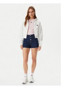 Tommy Jeans Bluza DW0DW21355 Biały Boxy Fit. Kolor: biały. Materiał: bawełna #4