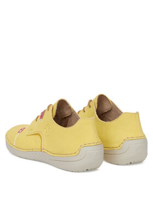 Rieker Półbuty 52528-68 Żółty. Kolor: żółty. Materiał: skóra