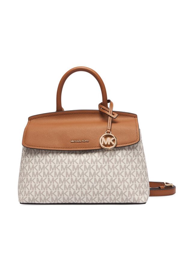 MICHAEL Michael Kors Torebka Landry 30T6GX7S1B Kremowy. Kolor: kremowy. Materiał: skórzane