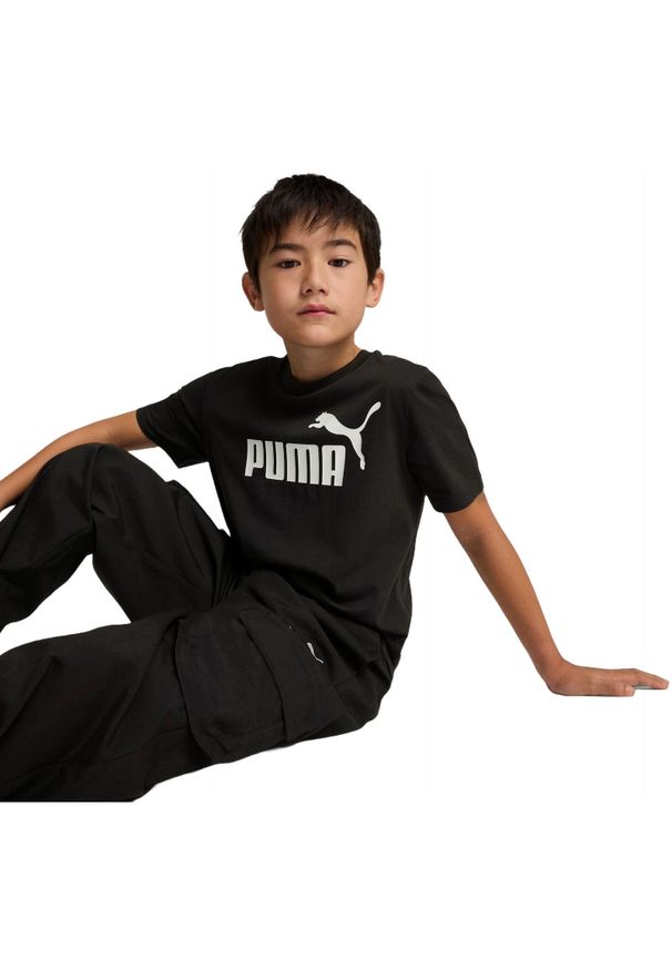 Koszulka Puma Ess No. 1 Logo Tee B, Dzieci. Kolor: czarny. Materiał: bawełna, materiał