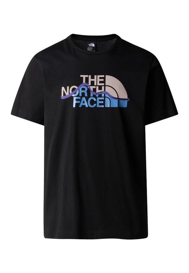 Koszulka turystyczna męska The North Face M Mountain Line Tee. Kolor: czarny. Sport: turystyka piesza