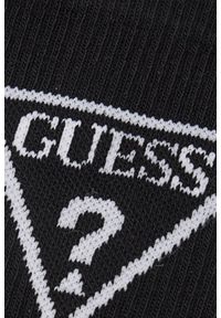 Guess - GUESS Czarne męskie sportowe skarpetki. Kolor: czarny. Materiał: dzianina