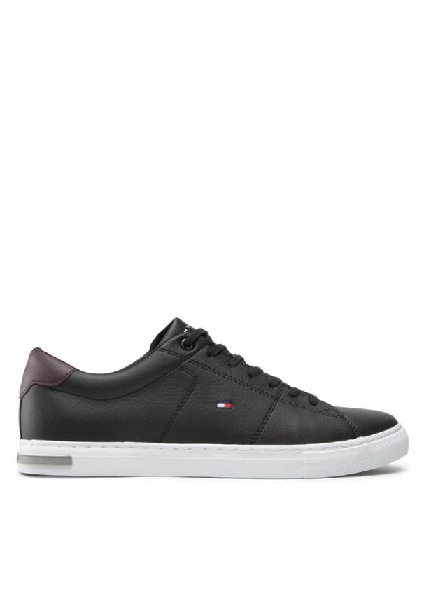 TOMMY HILFIGER - Tommy Hilfiger Sneakersy Essential Leather Detail Vulc FM0FM04047 Czarny. Kolor: czarny. Materiał: skóra