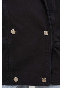 Answear Lab kurtka jeansowa bawełniana kolor czarny. Kolor: czarny. Materiał: jeans, bawełna. Styl: wakacyjny