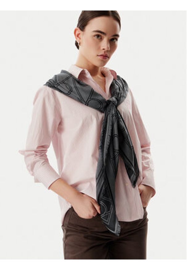 Calvin Klein Chusta Emblem Aop Contrast Lw Square Sc LV04F8077G Czarny. Kolor: czarny. Materiał: materiał