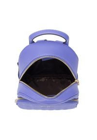 Wittchen - Damski plecak skórzany z pikowanym przodem mały fioletowy. Kolor: fioletowy. Materiał: skóra. Wzór: aplikacja, haft. Styl: elegancki, sportowy #3