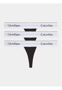 Calvin Klein Underwear Komplet 3 par stringów 000NB3226A Czarny. Kolor: czarny. Materiał: bawełna