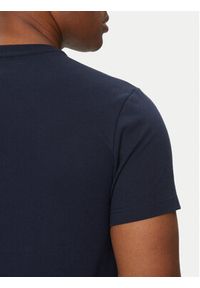 Lacoste T-Shirt TH0031 Granatowy Regular Fit. Kolor: niebieski. Materiał: bawełna, syntetyk
