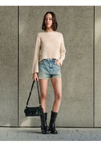 Sinsay - Szorty jeansowe - niebieski. Kolor: niebieski. Materiał: jeans #1