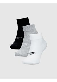 4f - 4F Skarpetki casual za kostkę (3-pack) męskie - multikolor 39-42. Kolor: wielokolorowy. Materiał: bawełna, włókno, materiał, poliamid