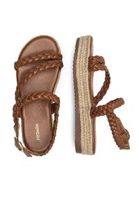 DeeZee Espadryle E8875-1 Brązowy. Kolor: brązowy. Materiał: skóra #5