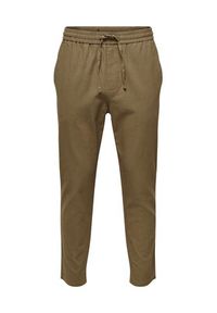 Only & Sons Spodnie materiałowe 22024966 Brązowy Tapered Fit. Kolor: brązowy. Materiał: bawełna #3